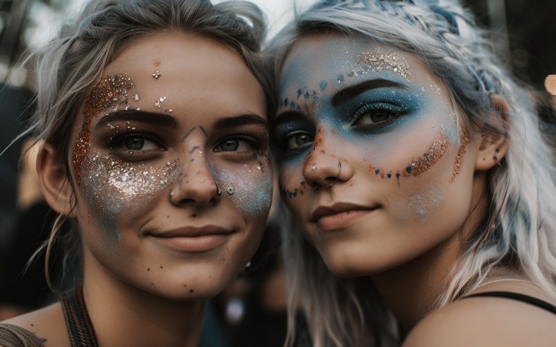 Top 10 Fabulous Festival Face Glitter Makeup Ideas