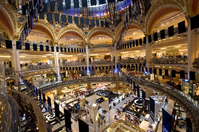 A shopping mall in Paris