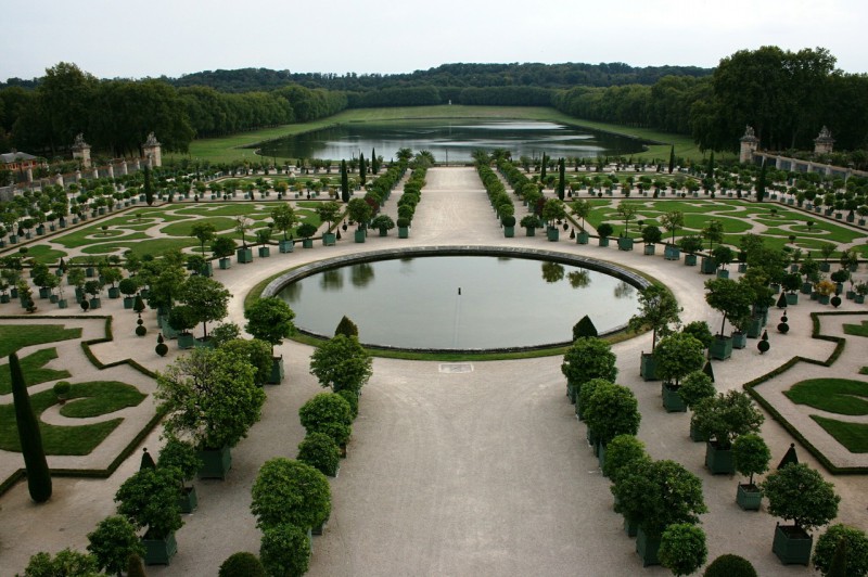 The Versailles Palace garden near Paris, France