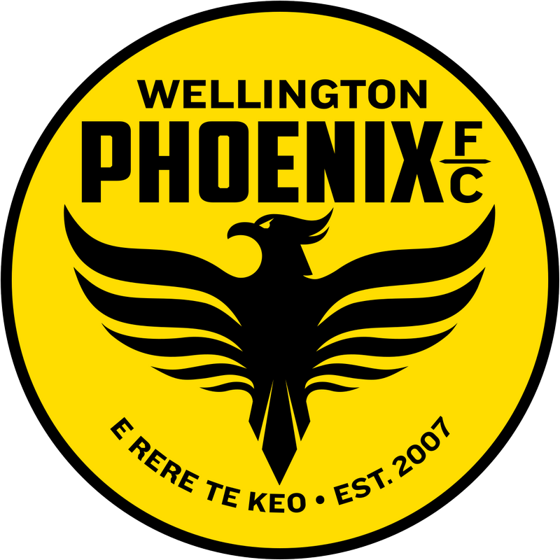 Wellington Phoenix FC logo. It includes "E rere te keo" words in Maori language, meaning "The peak will fly".