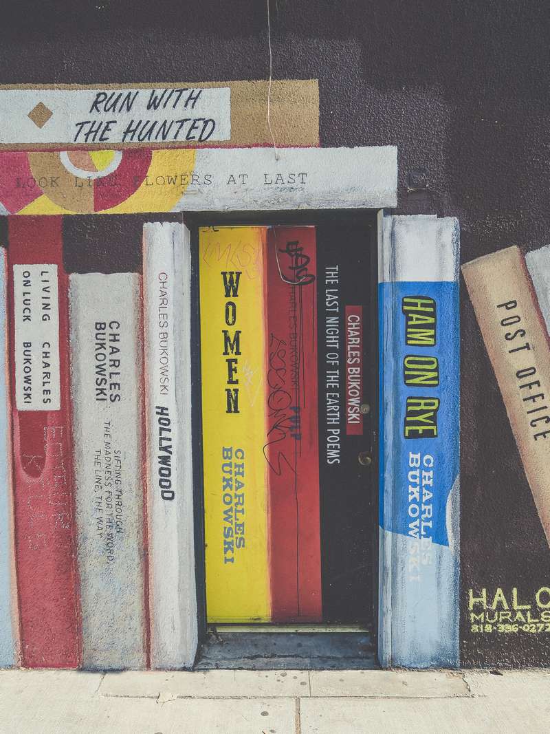 A collection of Charles Bukowski books