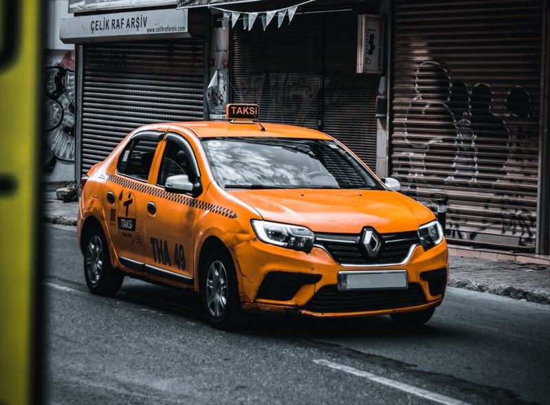 Taxi car in Istanbul, Turkey