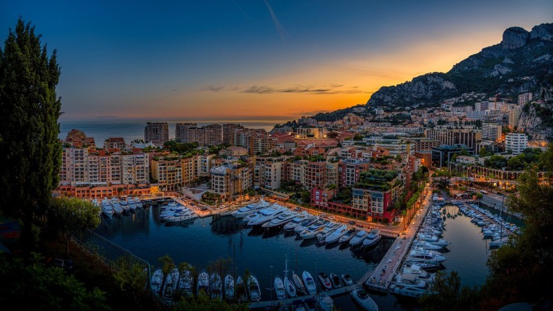 Monaco in the sunset