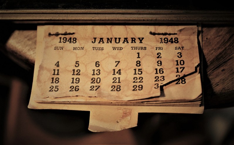 An old calendar