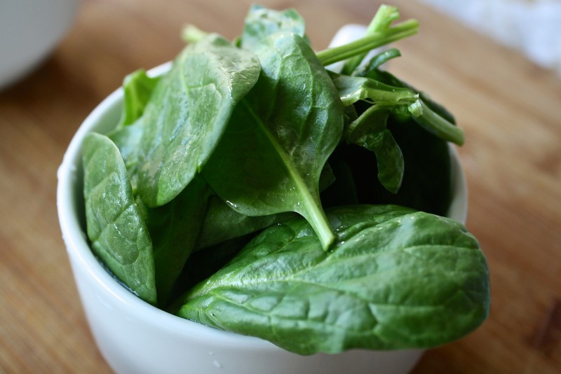 Spinach in a cup