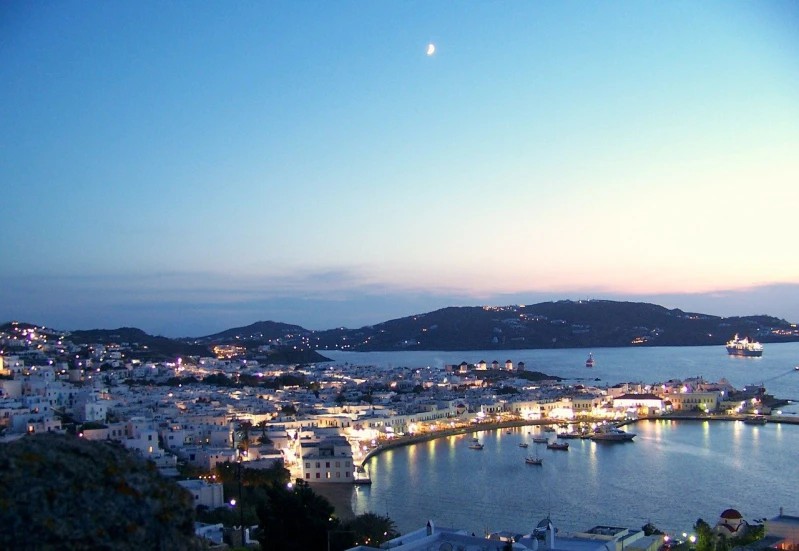 A view of Mykonos, Greece