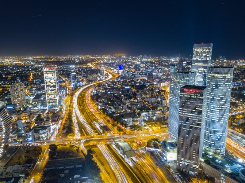 Streets of Tel Aviv during the night
