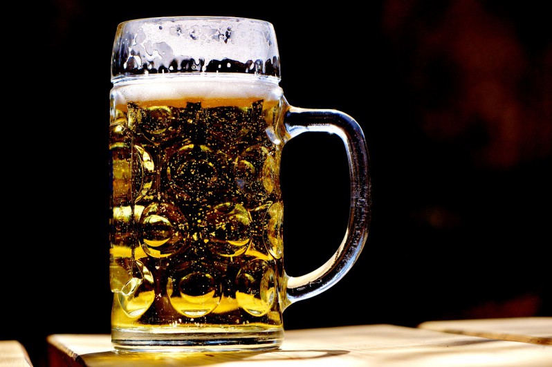 Lager beer in a glass