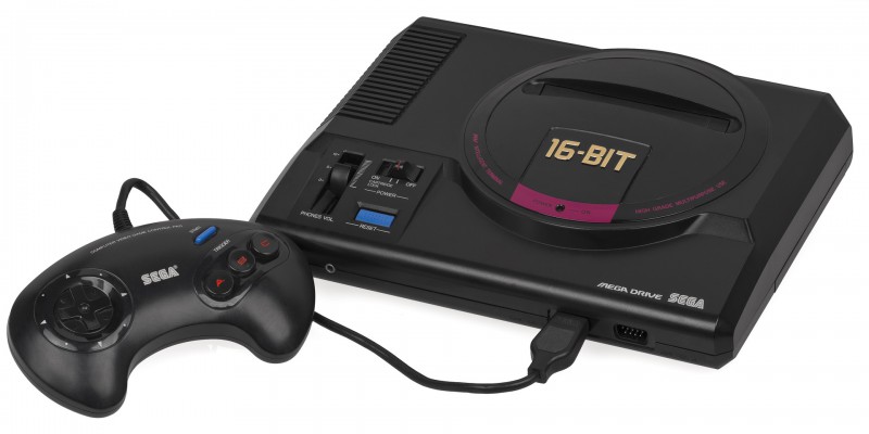 The first generation of Sega Mega Drive gaming console