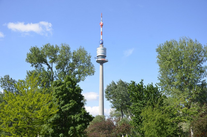 Donauturm or Danube tower in Vienna, Austria