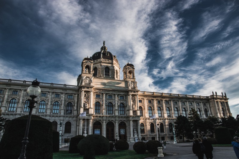 Exterior of Kunsthistorisches museum in Vienna, Austria