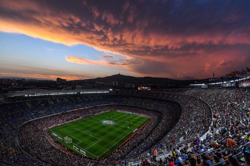 Camp Nou stadium in Barcelona, Spain
