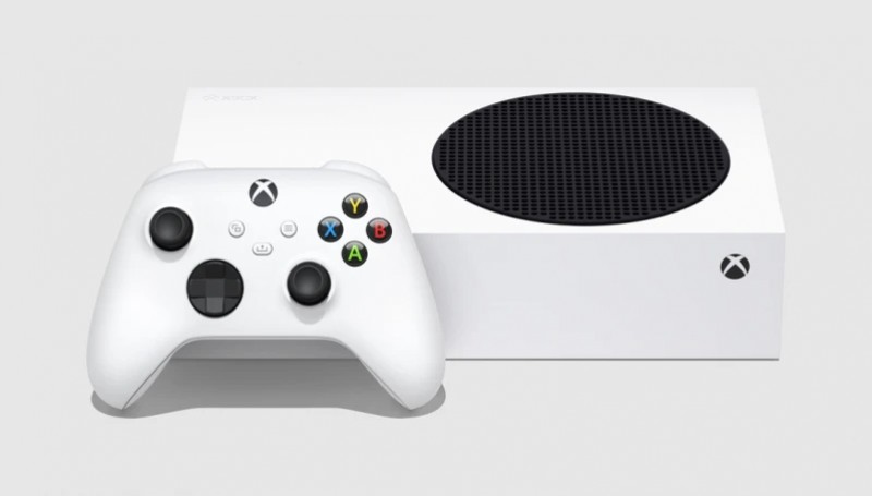 Xbox Series S console with a gamepad