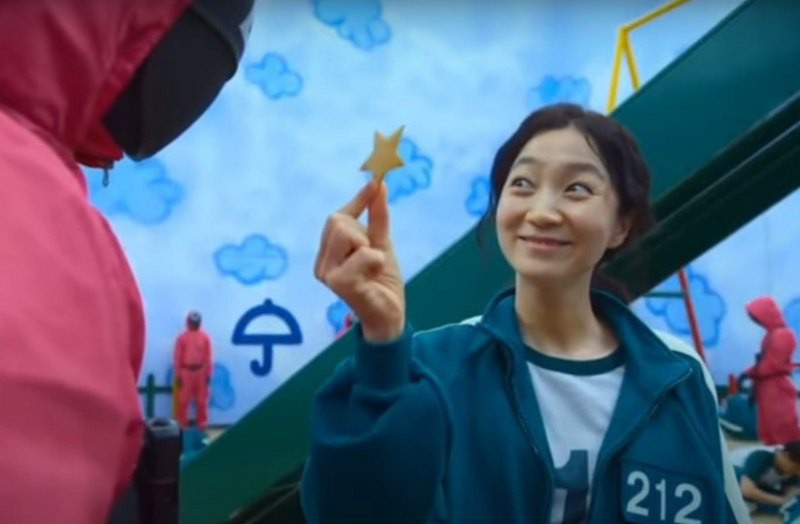 Han Mi-nyeo in the second game in "Squid Game" TV show