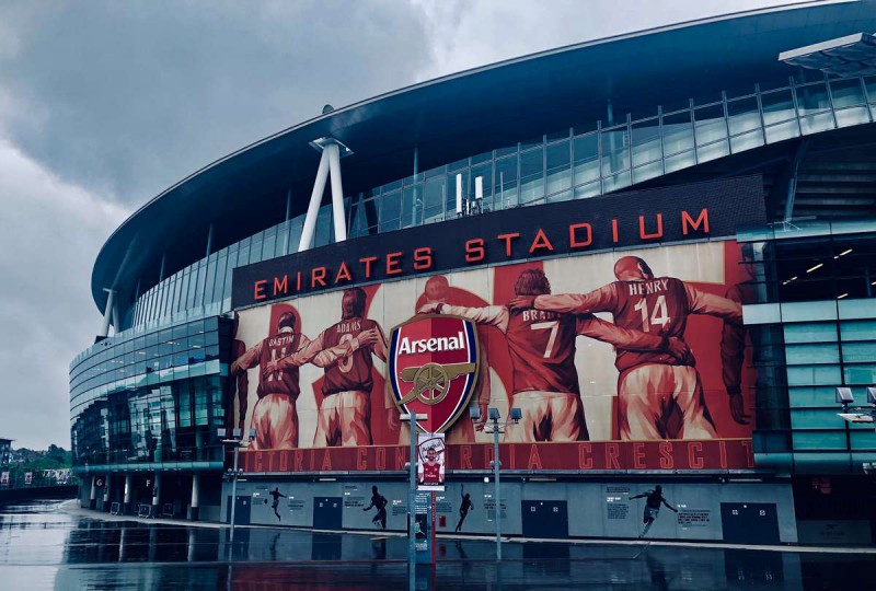 Arsenal Emirates stadium in London, UK