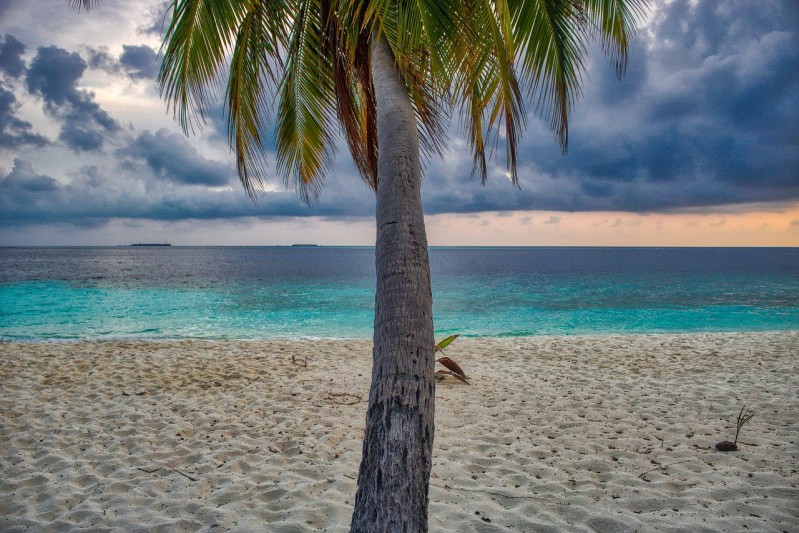 Cloudy weather in Maldives