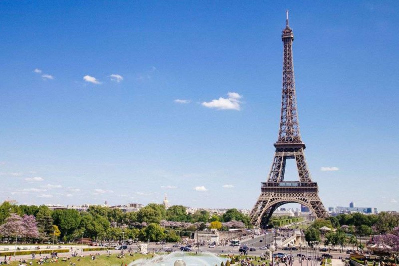 Eiffel Tower in clear weather
