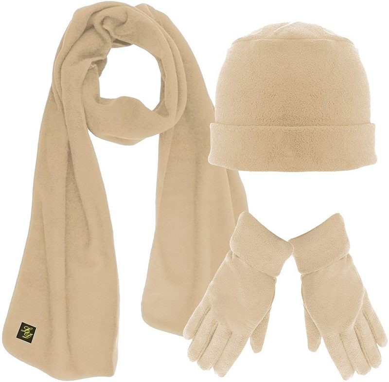 Hat, scarf and gloves matching set