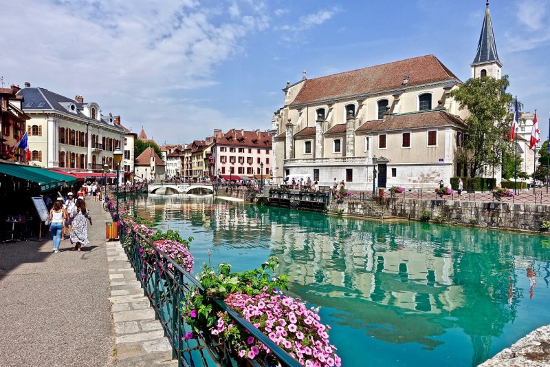 Annecy canal, France