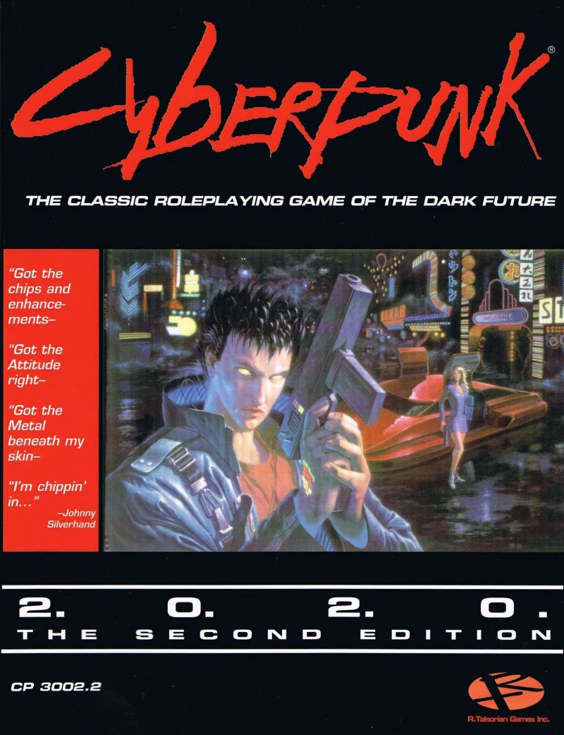 The second edition of Cyberpunk 2020 tabletop RPG