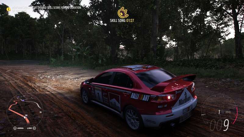 Mitsubishi Lancer with custom livery in Forza Horizon 5 video game