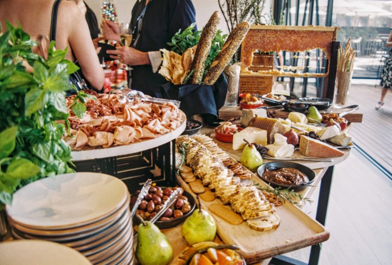 Buffet table in a hotel