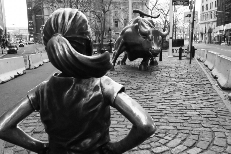 Charging Bull at the Wall Street, New York City